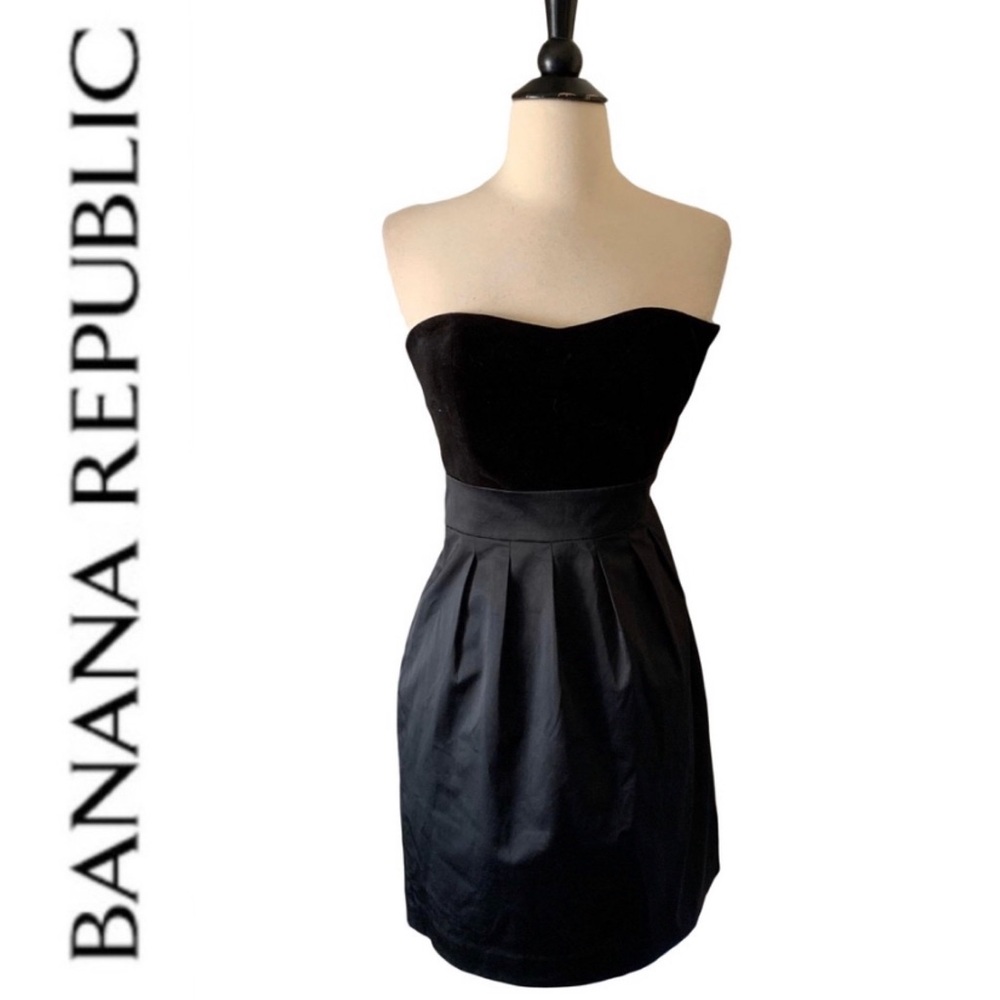 Banana Republic Strapless Black Cocktail Dress